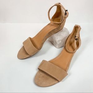 J. Crew Tan Suede Ankle Strap Sandals 8